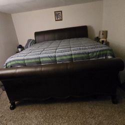 King Size Bed With Mattress And Box Spring 