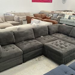 Bark Gray Modular Sofa 