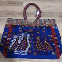 Handmade Huipil Guatemala Tote Bag 