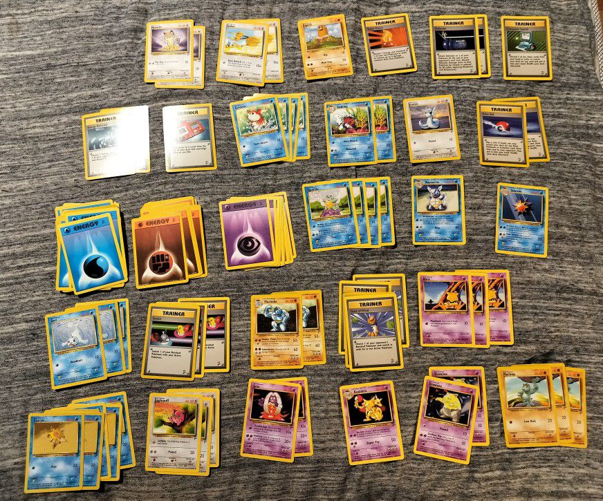 1999 (Never played) Base Set 2 Pokemon Card Lot (113 Total)