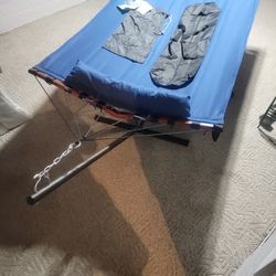 Brand new 2 Person 450 Lb tegerdeger hammock with stand blue with gray