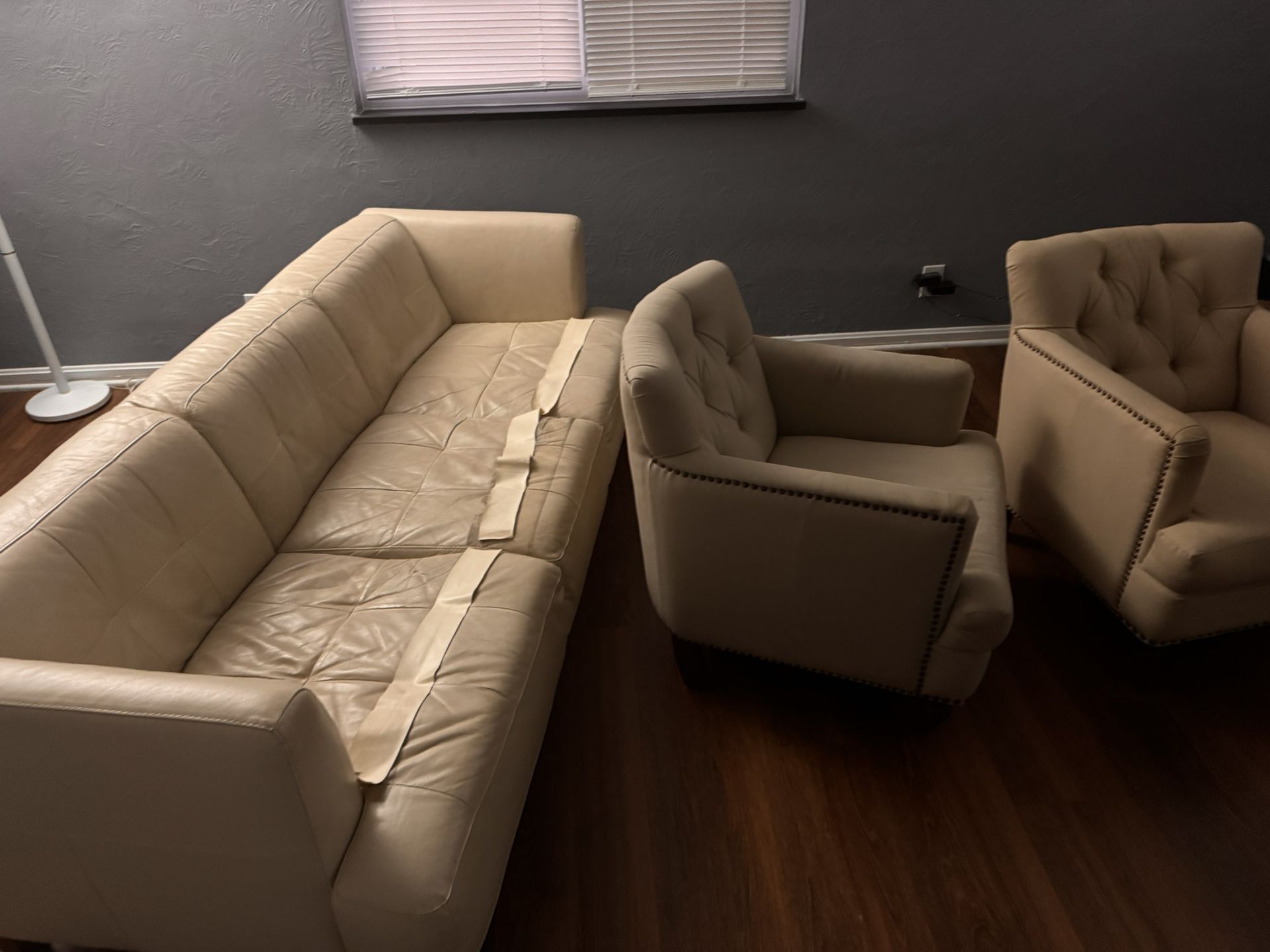 Sofa and two chairs