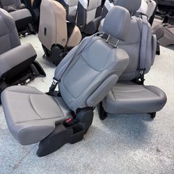 BRAND NEW GRAY LEATHER BUCKET SEATS WITH SEATBELTS 
