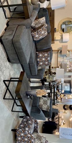 Brise Slate Sofa Chaise / Sectional /Sofa Chaise Sleeper