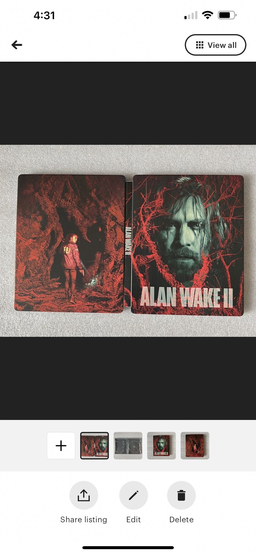 Alan Wake 2 Custom made Steelbook Case only for PS4/PS5/Xbox (No Game) New