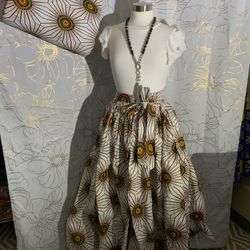 African Print Skirt And Purse Combo