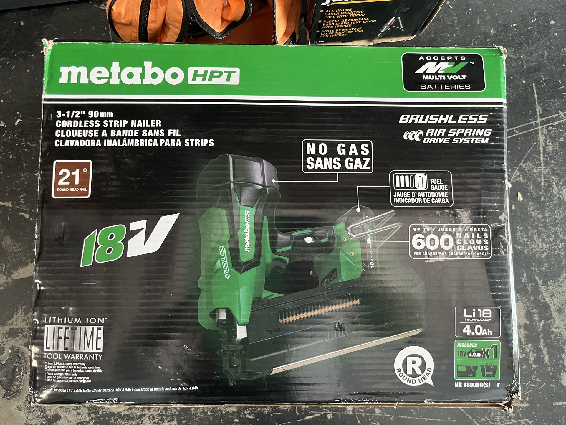 METABO HPT COMPACT 18V CORDLESS 3 1/2” STRIP NAILER