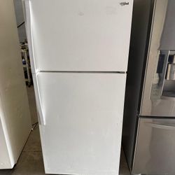 30” WHIRLPOOL TOP FREZZER WHITE REFRIGERATOR FRIDGE NEVERA HELADERA WORKING PROPERLY WARRANTY DELIVERY 