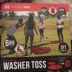 Washer Toss/Wicked Big Sports Washer Toss Backyard Games Includes Carry Case * New In Box*