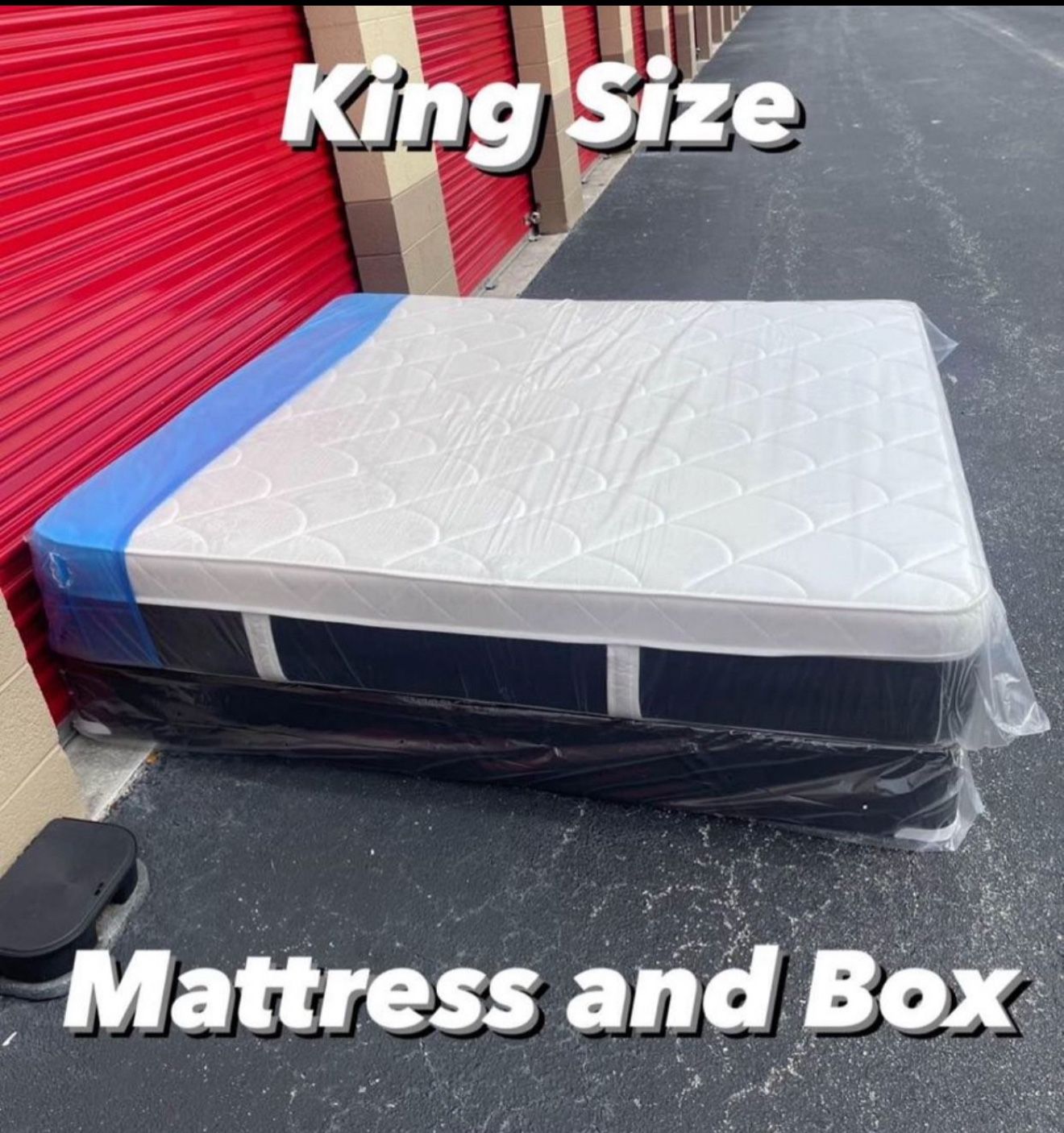 NEW Mattress King Size Plush Pillowtop With Box Spring // Offer 🚚