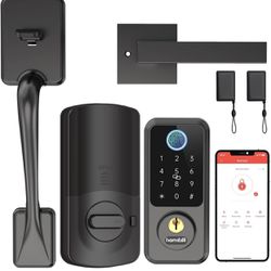 Hornbill Smart Lock with Front Door Handle Set - Keyless Entry Door Lock  Smart Deadbolt, Bluetooth