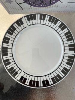 Brand New Piano Key Music Musician Dinner Plates