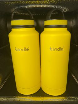 Pair of Yellow Bindle Stainless Steel Waterbottles (11”)