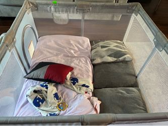 Playpen 50x50 size grey with pull rings