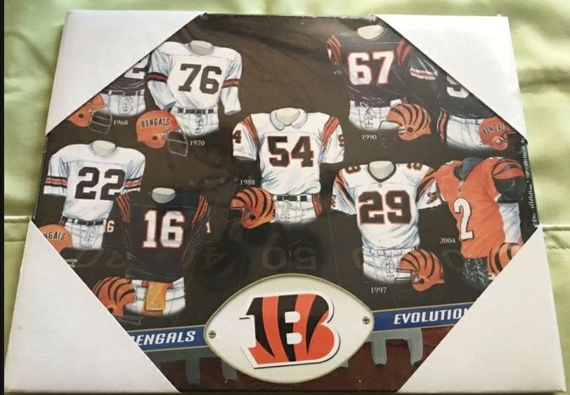 NFL: Cincinnati Bengals Jerseys Through The Years Plaque