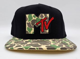 MTV Camouflage Adjustable Snapback Hat Cap Camo Camouflage Black and Red NEW TV