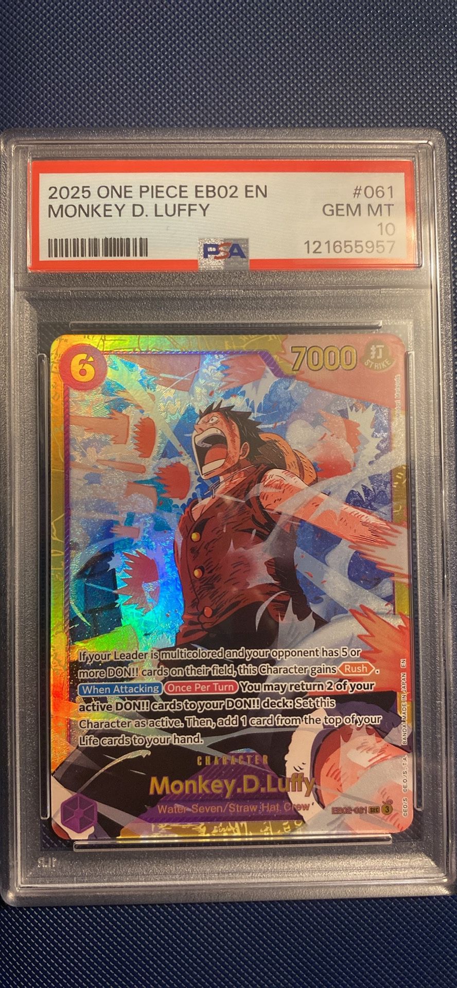 PSA 10 MONKEY. D. LUFFY EB02 061