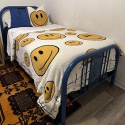 Twin Bed Frame  + Mattress X2