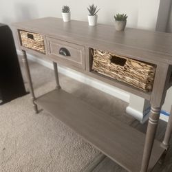 Beautiful Wicker Console Table