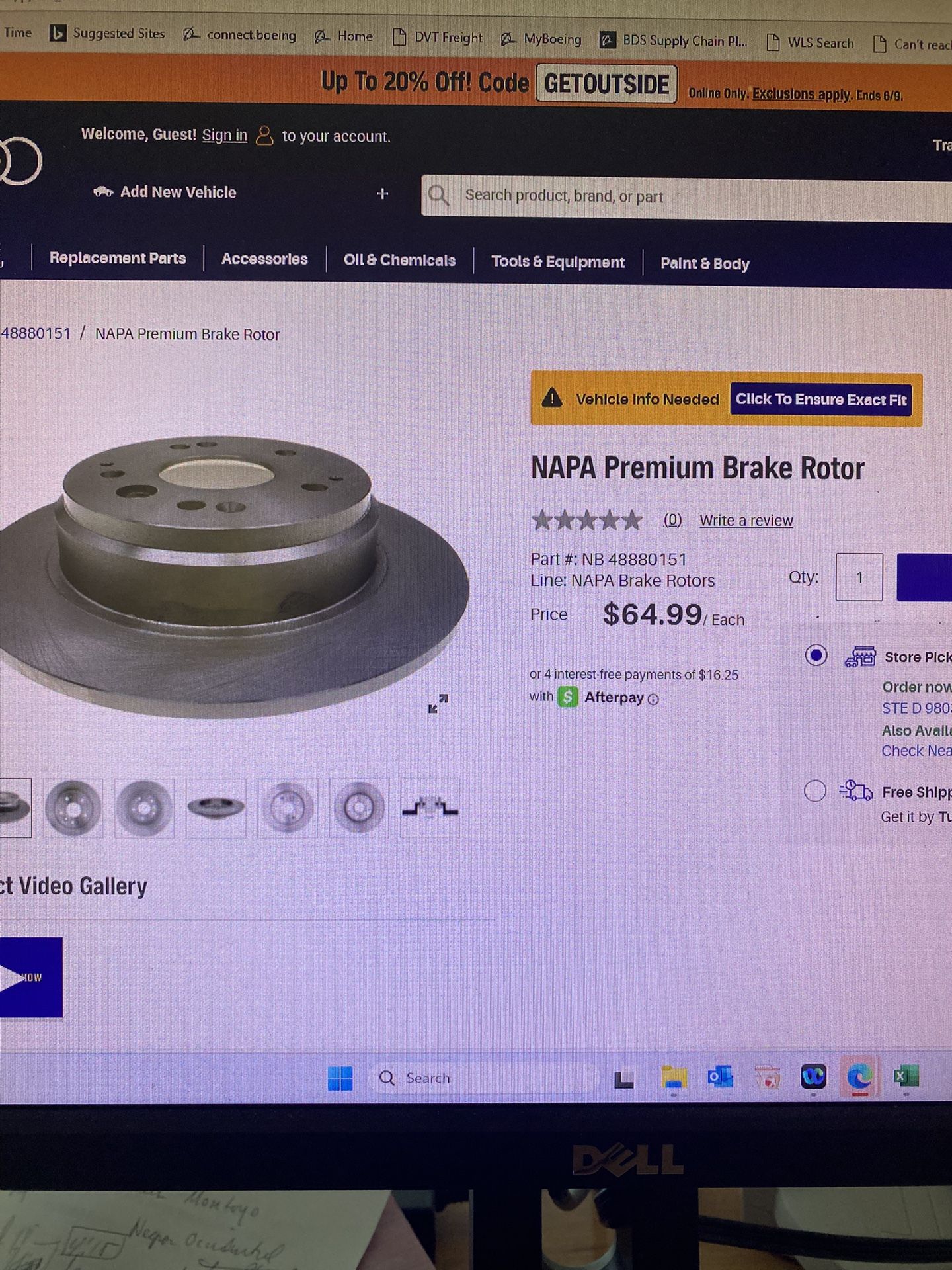 Acura Brake Rotor Set (Honda Element As Well - 50% Off Brand New 2 Each Rotors