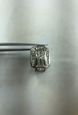 14k white gold solid real gold with real original diamond