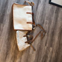 Michael Kors Crossbody + Canvas Tote (Can Sell Separately)