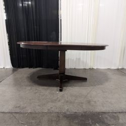 Dinec Oval Wood Pedestal Extension Dining Table