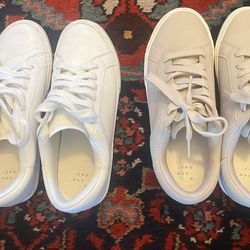 Two Pair of Size 8 Shoes brand (a new day) in White & Beige.