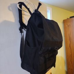 Grande Backpack De Lona Maciza Buenas Condiciones