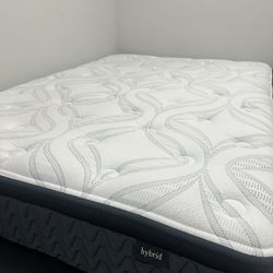 Bed Frame, Box Spring And Mattress Full