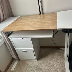 Adjustable Height Desk With Chair