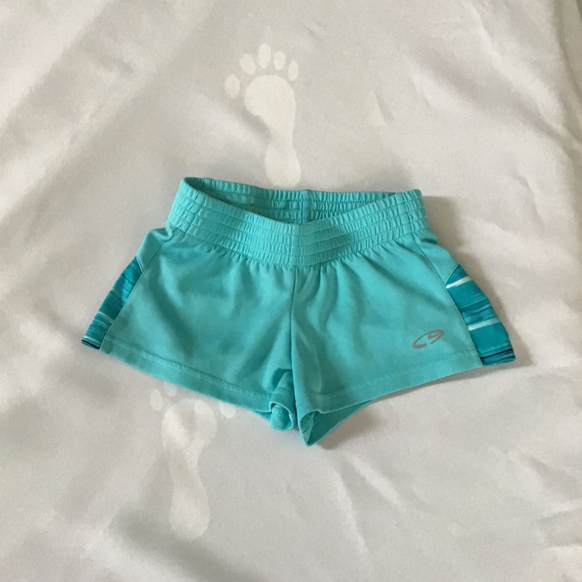 Turquoise and teal seafoam green champion girls shorts duo dry size extra small XS 4-5