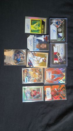 Lot of 11 Autographed Sports Trading Cards