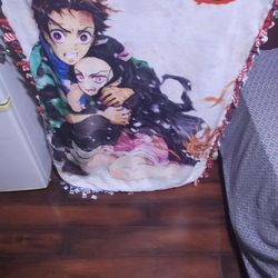 Demon Slayer handmade throw blanket.