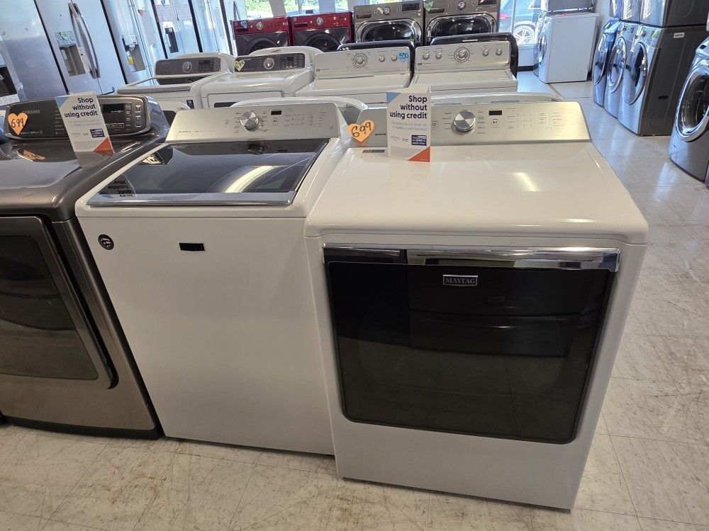 Topload Washer And Electric Dryer Set Used In Good Condition With 90days Warranty From $550 Up To $699