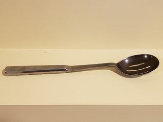 Vintage Edward Don & Co . Slotted silver serving spoon