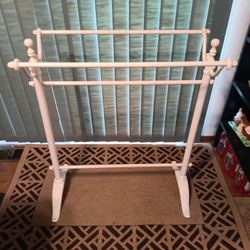 Vtg Wrought Iron Quilt Rack