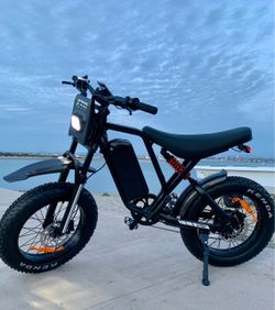 52V/1500W Electric Dirt Bike Style E-Bike, 40mph, XL 25ah Battery, Full Suspension, 20x4.0