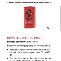 Hilti remote control