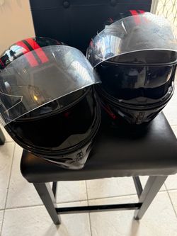 Full-Face Motorcycle Helmets – Set of 2