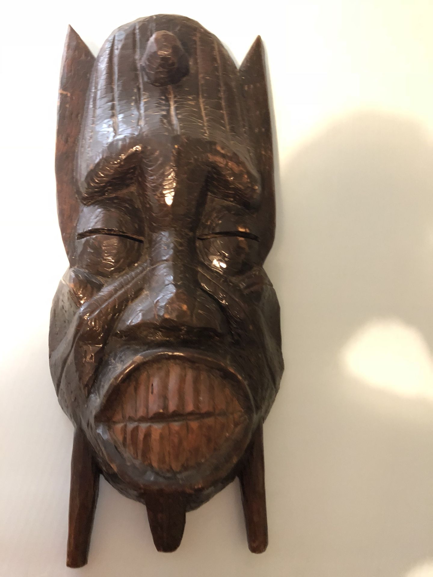 Woden African Mask over one century old I have had it over 2 decades and 2 years the person I got it from had it over 80 years