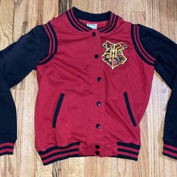 Harry Potter Gryffindor Red Black Cardigan Varsity Jacket Long Sleeve Size Small