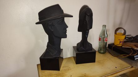 Black Male And Female Statues