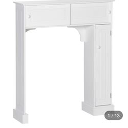 Homcom Freestanding Over Toilet Bathroom Storage Cabinet 