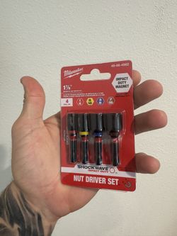 Milwaukee SHOCKWAVE Impact Duty 1-7/8 in. Alloy Steel Magnetic Nut Driver Set (4-Piece