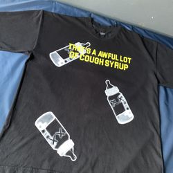 Black cough syrup, T-shirt, size XL