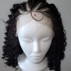 Glueless Curly Braided Wig 13x4 HD Lace Front  Wig..(MAKE AN OFFER )