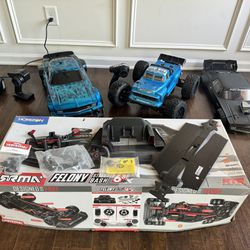 RTR Arrma Felony & Arrma Notorious With S2200 Charger 2 Batteries + Spare Parts…
