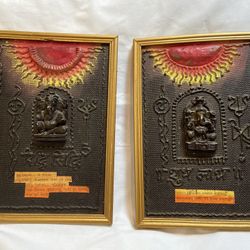 Set Of 2 Handmade Ganesha Paintings