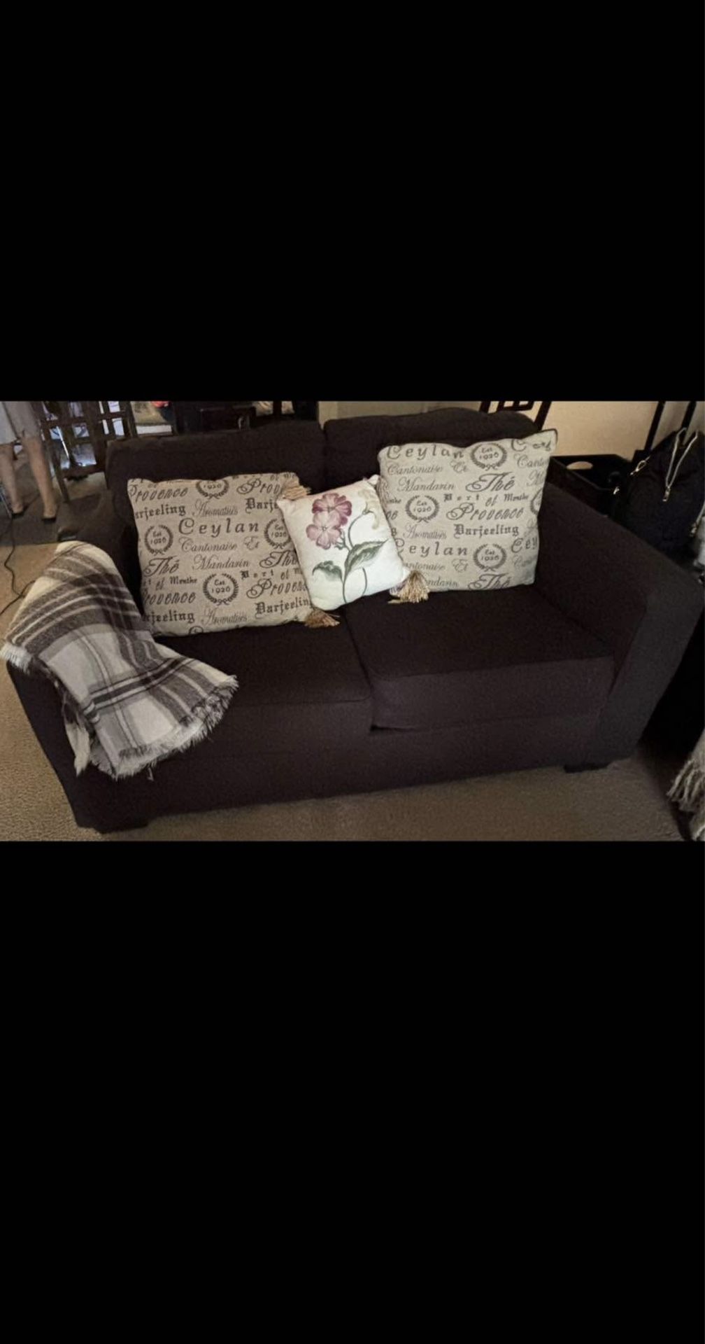 Black Sofa/couch Set